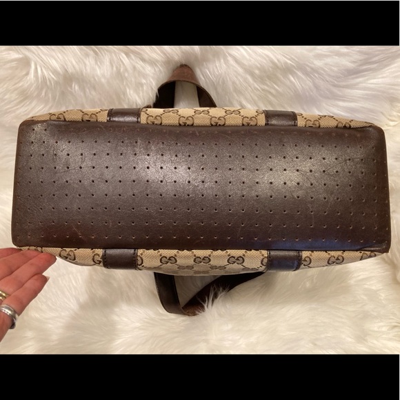 Authentic Gucci GG Monogram Logo Shoulder Bag Tote #6.8v. Good condition - Picture 5 of 15